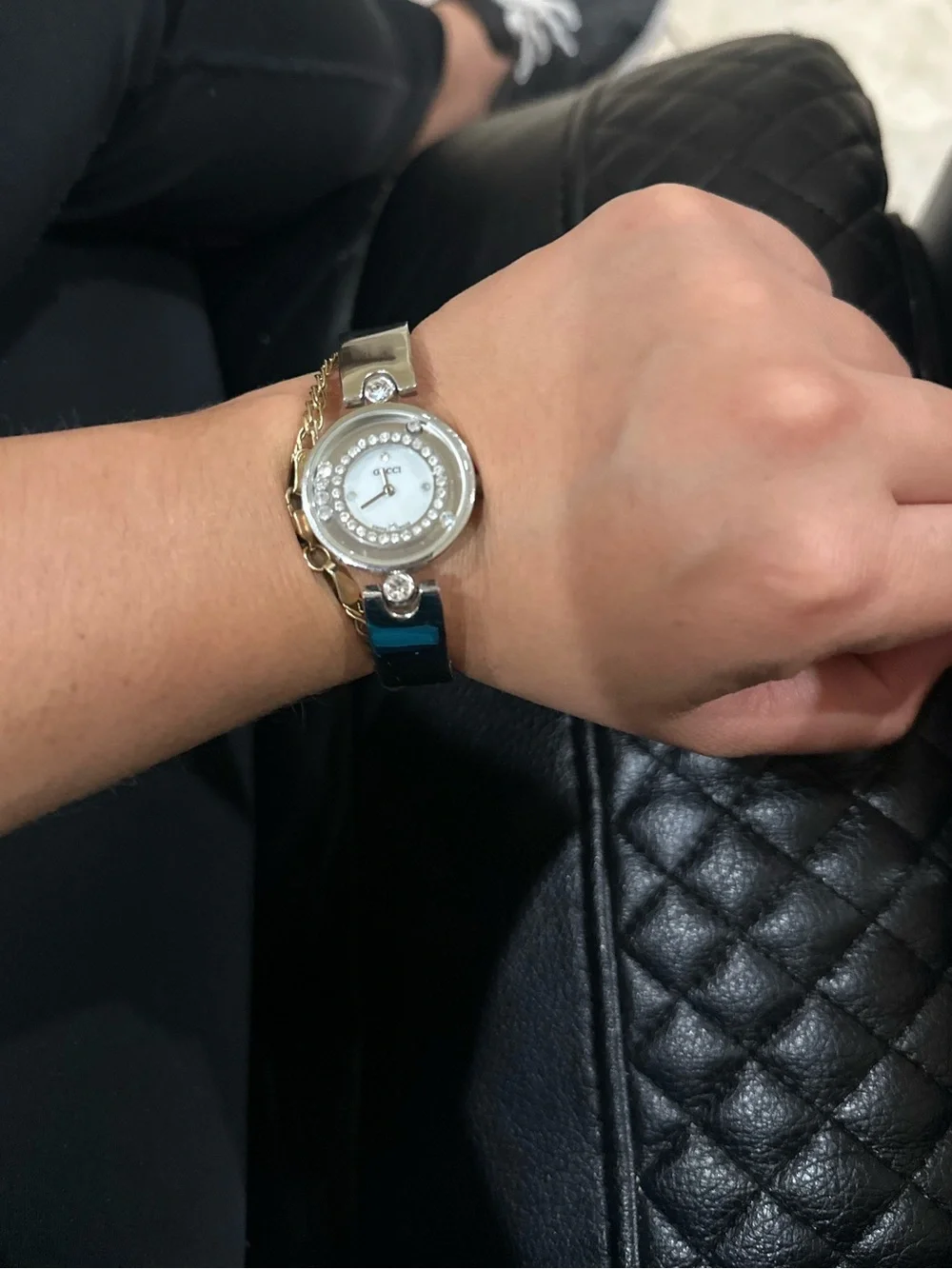 Swiss made  Crystal Accent Round Watch